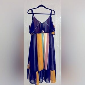 A PEA IN THE POD MATERNITY • Midi-length maternity dress • Adjustable straps